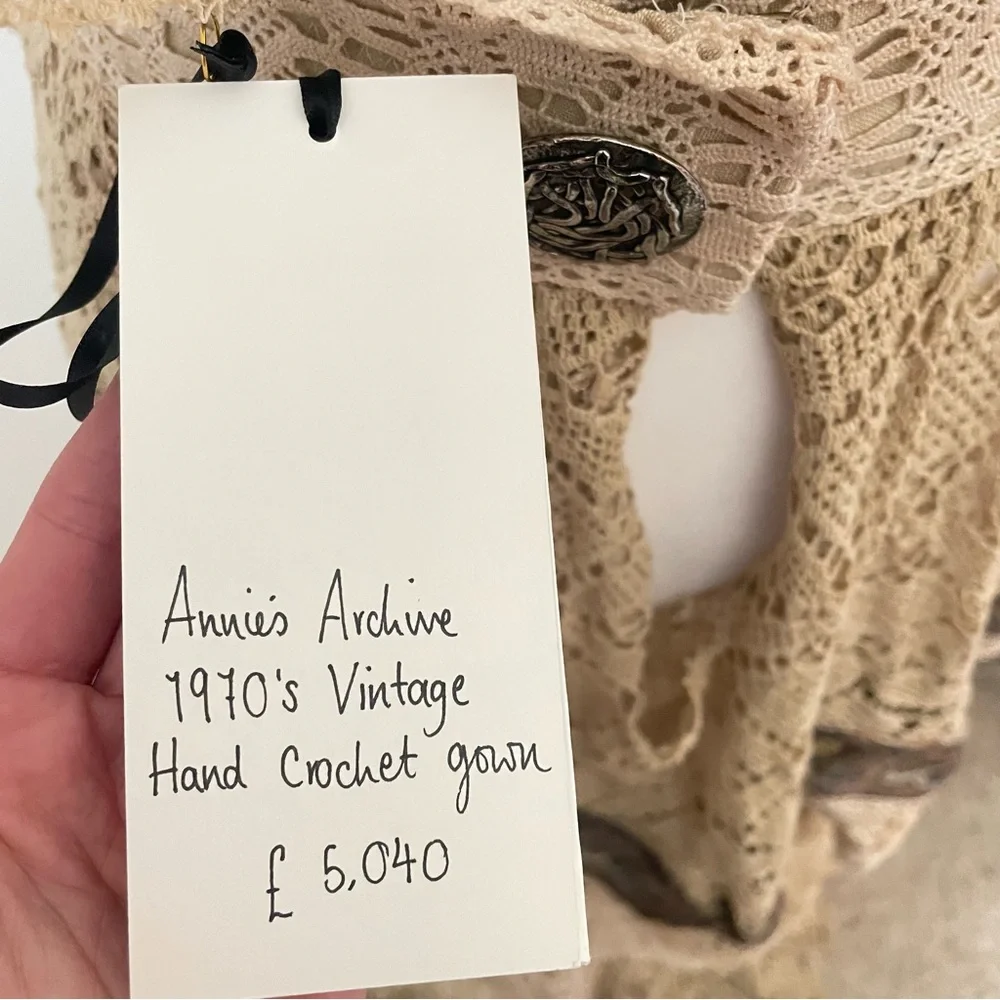 Annie’s Ibiza Annie’s Archive 1970’s Hand Crochet Gown Maxi Dress